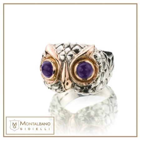 Anello Civetta new viola | Gioielli De Nobili